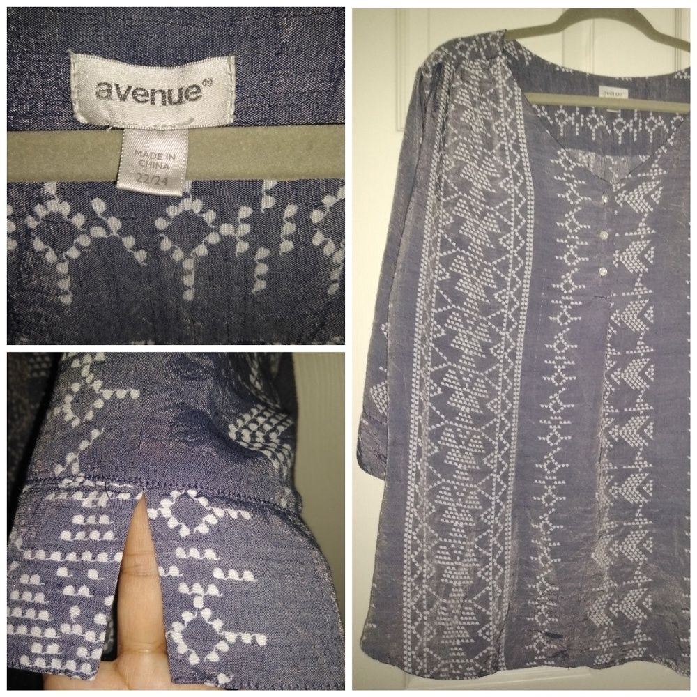 Avenue chambray blouse